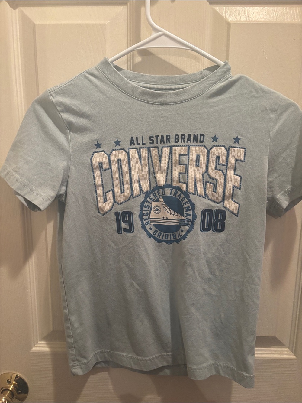 Converse Kids' Light Blue All Star Graphic Tee, 8-10 yrs